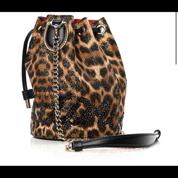 Christian Louboutin leopard print Mary Jane bucket bag - Picture 2 of 4